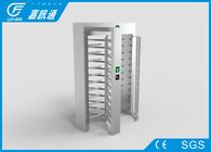 Stainless Steel Full Height Turnstile 30 Person / Min IC / ID Card Reader For Office Building