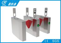 Retractable soft red wings flap turnstile with face reconition reader for access control system