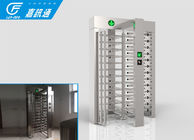 Gym Entrance Rotating Security Gates , Turnstile Security Doors With Barcode Scanner System ,
