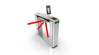 New design full-automatic SUS304 red arm tripod turnstile with face recognition temperature detection for access control