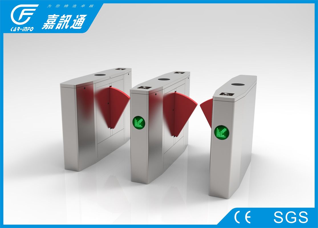 Bi-direction flap barrier gate with top led direction indicator for access control system