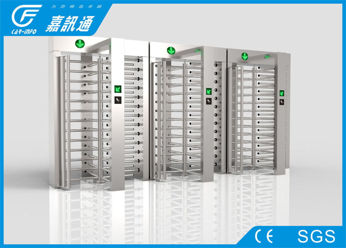 React Quickly Full Height Turnstile Dual Door 40 Persons / Min For Bus Station