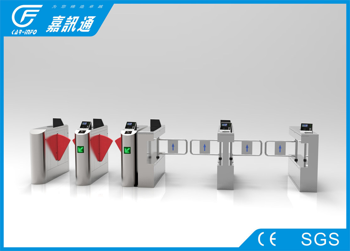 Card Reader Mechanical Turnstile , Two Way Pedestrian Turnstile Gate