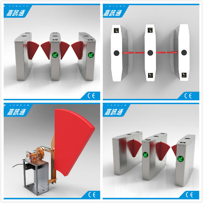 Anti Collision Anti Rushing Half Height Turnstile Flap Barrier Gate Used In Subway Bus Stration