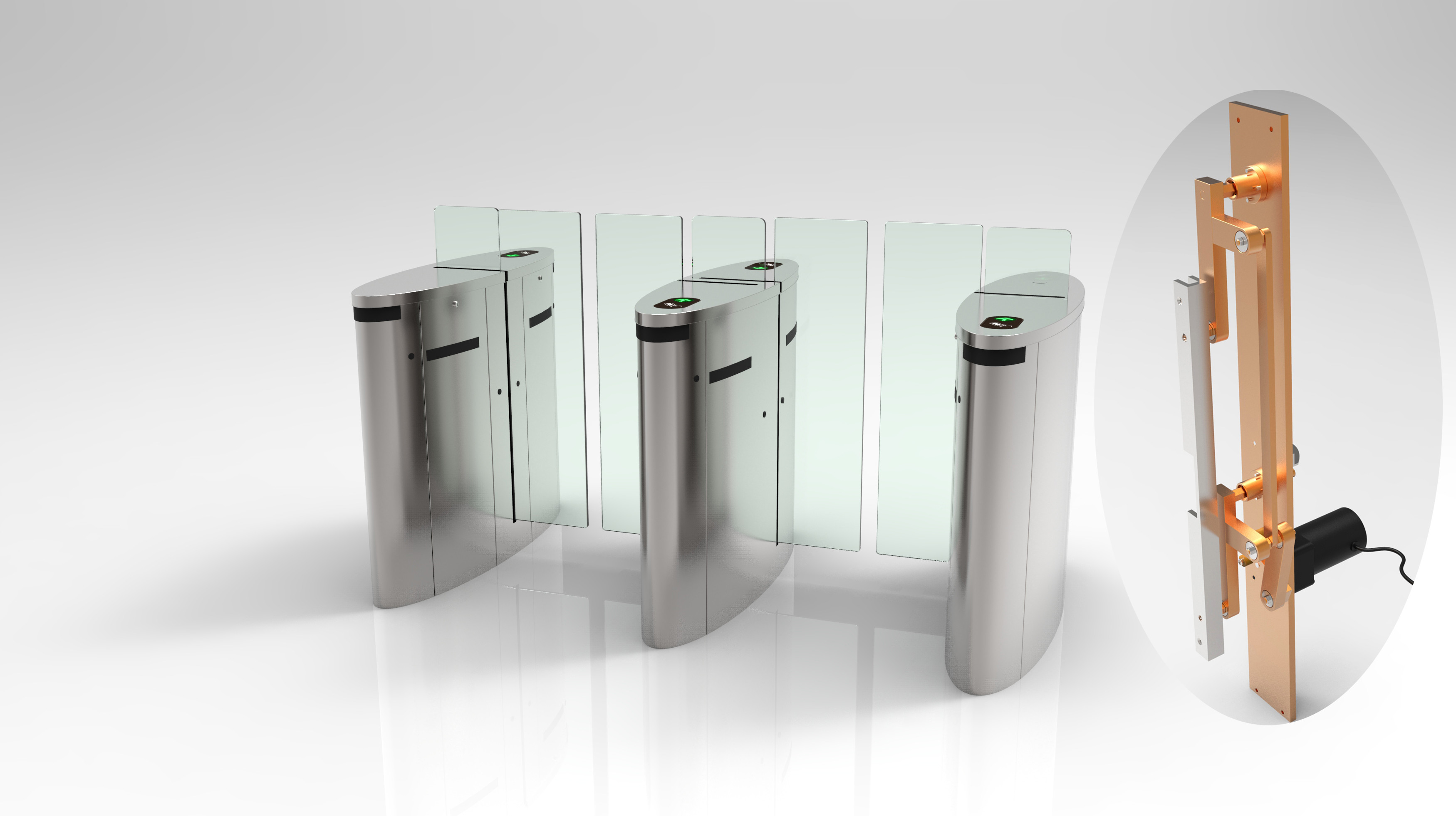 Jiaxuntong BD805PG Electronic Turnstile Gates Full Height Sliding Gate