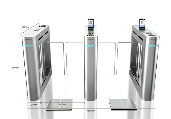 Fingerprint ESD Turnstile Gate System , Automatic Entry Access Control System