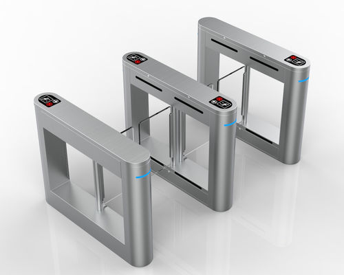 Pedestrian Access Control Turnstile Gate With Card Reader Stainless Steel