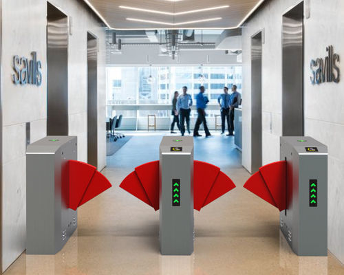 Controlled Access Flap Barrier Access Control System Electronic Turnstile Gates