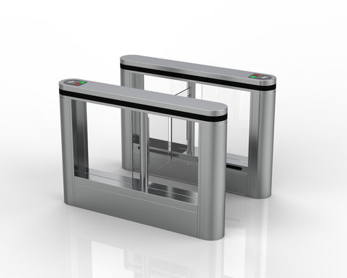 Secure Glass Security Turnstiles , Fast Access RFID Turnstile Gate With Card Reader