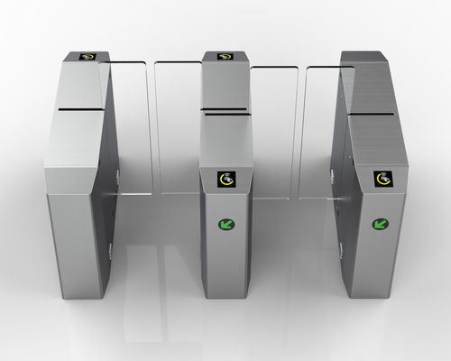 Anti Tailgating Sliding Gate Turnstile Biometric Access Control Stainless Steel
