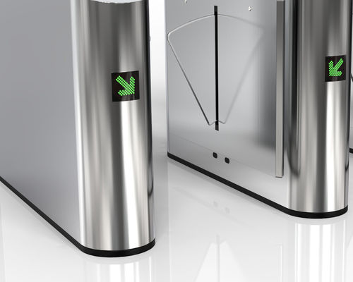 550mm Passage Width Flap Turnstile Gate with RS232 Communication Interface