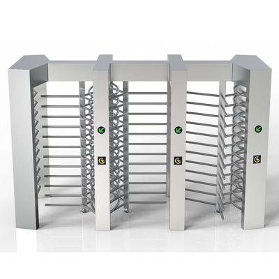 IP54 Stainless Steel 304 Full Height Turnstile 550mm Passage 70W Power Consumption