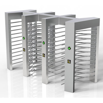 IP54 Stainless Steel 304 Full Height Turnstile 550mm Passage 70W Power Consumption