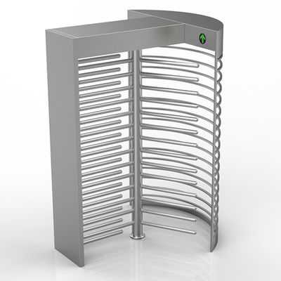 Stainless Steel IP54 Full Height Turnstile 70W Power Consumption RS232 Communication Interface