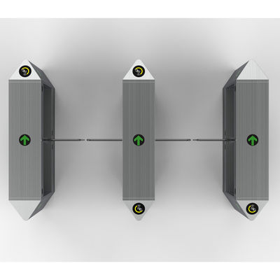 IP54 Protected Swing Turnstile Gate Silver Color Operation with RS485/TCP/IP Interface
