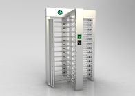 90 º Full Height Entrance Gate Security Systems , Bank Stainless Steel One Way Turnstile