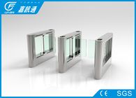 Rfid Access Control Entrance Barrier Systems , Stainless Steel Waist High Turnstile