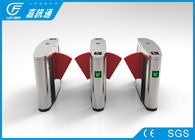 DC24V High Speed Flap Electronic Turnstile Gates 316 Stainless Steel Fram Structure