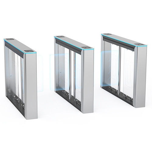 Toughened Glass Swing Turnstile Gate IP54 Security For Outdoor And Indoor