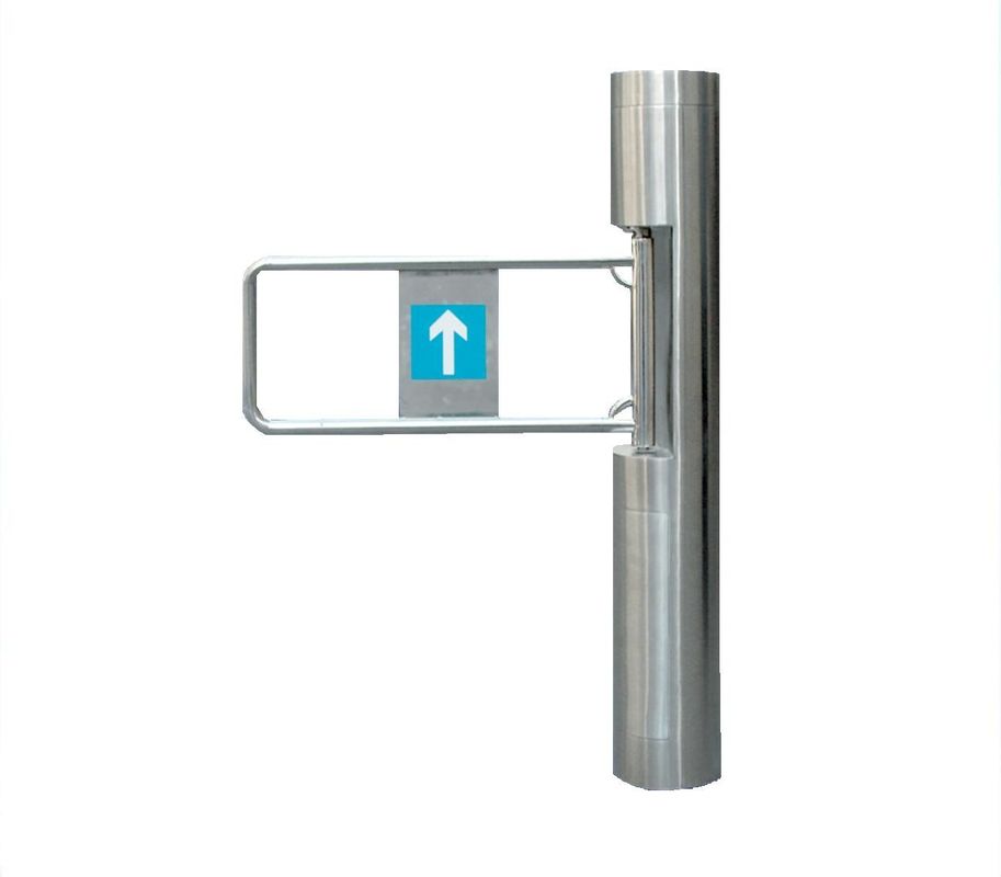 Seamless Turnstile Swing Gate , Fingerprint Pedestrian Turnstile Gate Anti Collision