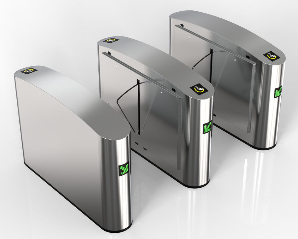 550mm Width Turnstile Flap Barrier , Access Control Automatic Systems Turnstile