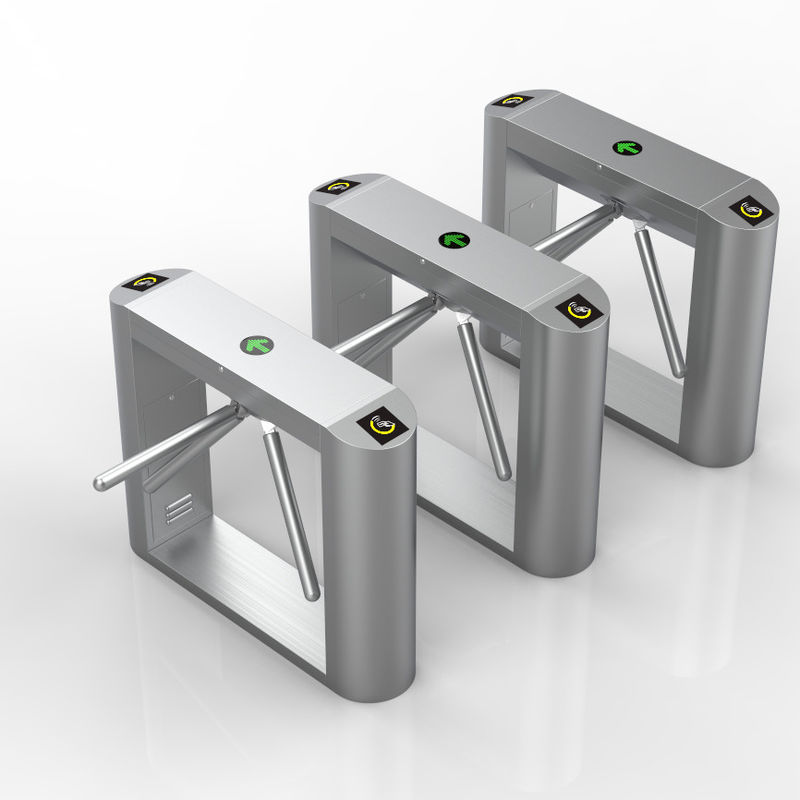 SUS304 Tripod Security Gates , Stainless Steel Magnetic Tripod Turnstile