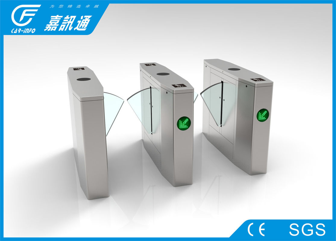 Barcode Scanned Access Office Security Gates , Turnstile Barrier Gate 40 Persons / Min
