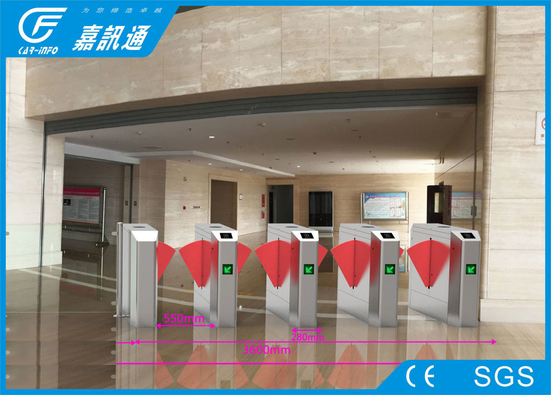 Security Smart Contorl  Turnstile Automatic Flap Barrier 304 stainless steel appplication in park