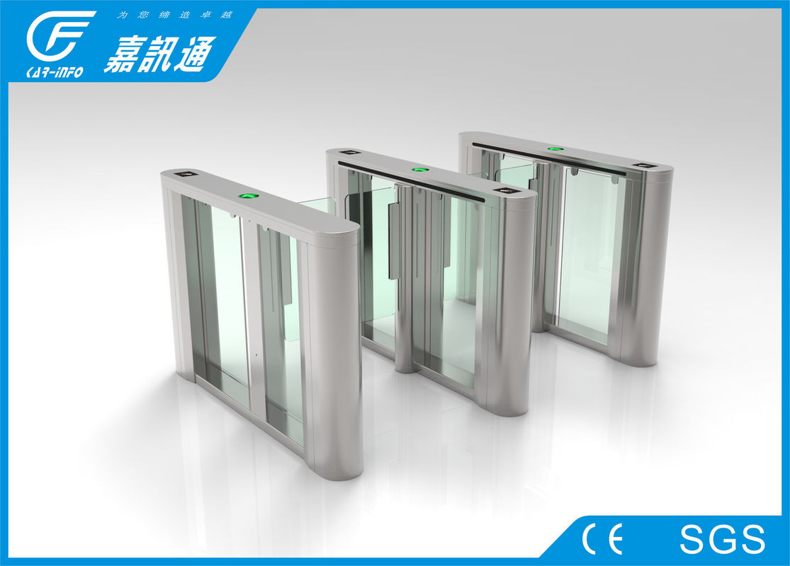 Entry doors access control facial recognition infrared sensor fast speed automatic swing turnstile gate