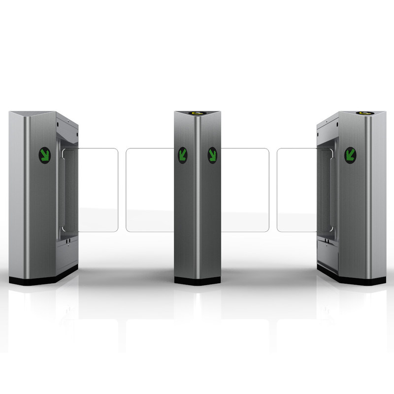 IP54 Protected Swing Turnstile Gate Silver Color Operation with RS485/TCP/IP Interface