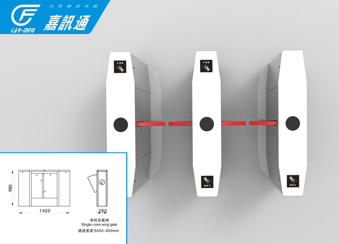 Retracting Optical Ticket Flap Barrier Turnstile Anti - Reverse Function For Goverment  Office