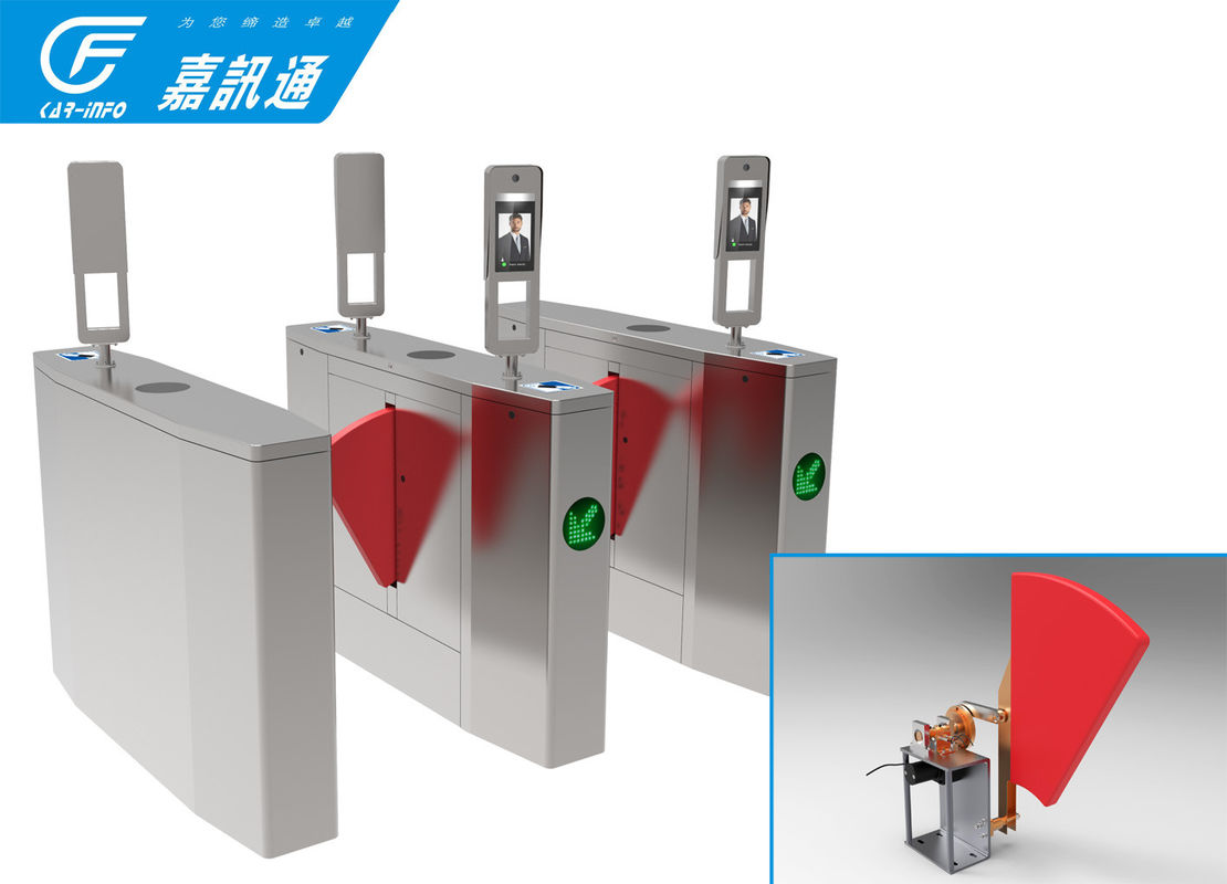 Apartment Access Control Flap Barrier Turnstile 304 Stainless Steel 1400 * 280 * 980mm