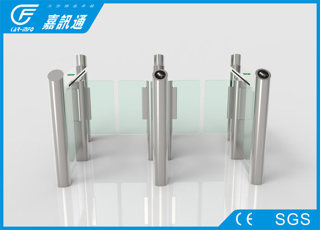 Face Recoginition Swing Stainless Steel Turnstiles Smart Controlled For Gym Pub