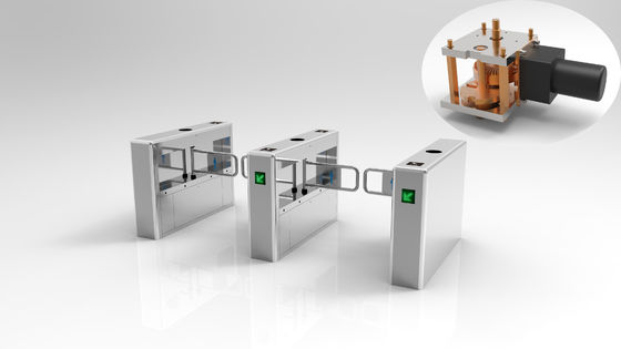 Automatic Low Noise Stainless Steel Turnstiles 900mm Disabled Lane 24V DC Motor